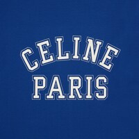 루즈 티셔츠 - 코튼 저지 - 블루 플래그/에크루 -  - 1 | CELINE