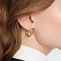 Knot Small Hoops in Brass with Gold finish - Gold - SUMMER SELECTION - 2 | CELINE