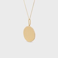 Medaille Celine Large Necklace in Yellow Gold and Diamonds - Yellow Gold and White - FINE JEWELLERY - 1 | CELINE