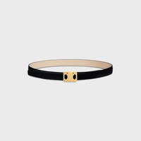 MEDIUM 25MM REVERSIBLE FRAMED TRIOMPHE BELT IN TAURILLON - BLACK / NUDE -  - 1 | CELINE