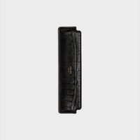 Hair Comb with Case in Porosus Crocodile - Black - BEAUTY ACCESSORIES - 2 | CELINE