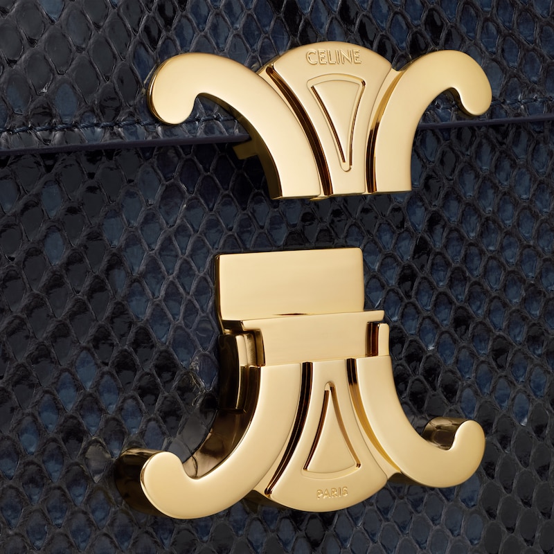 CLASSIQUE TRIOMPHE BAG IN PYTHON - DEEP NAVY - TRIOMPHE - 1 | CELINE