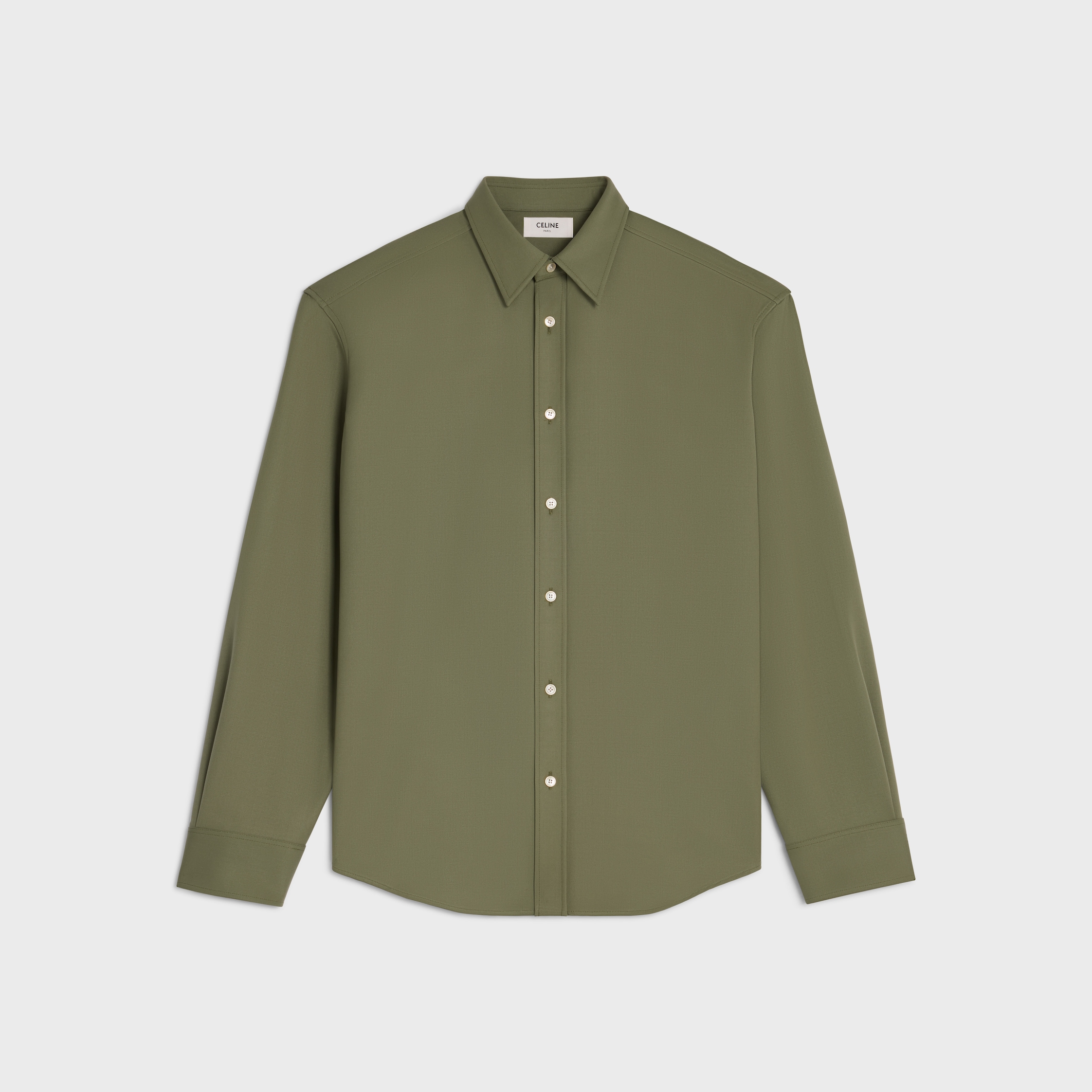 shirt IN WOOL - KAKI | CELINE