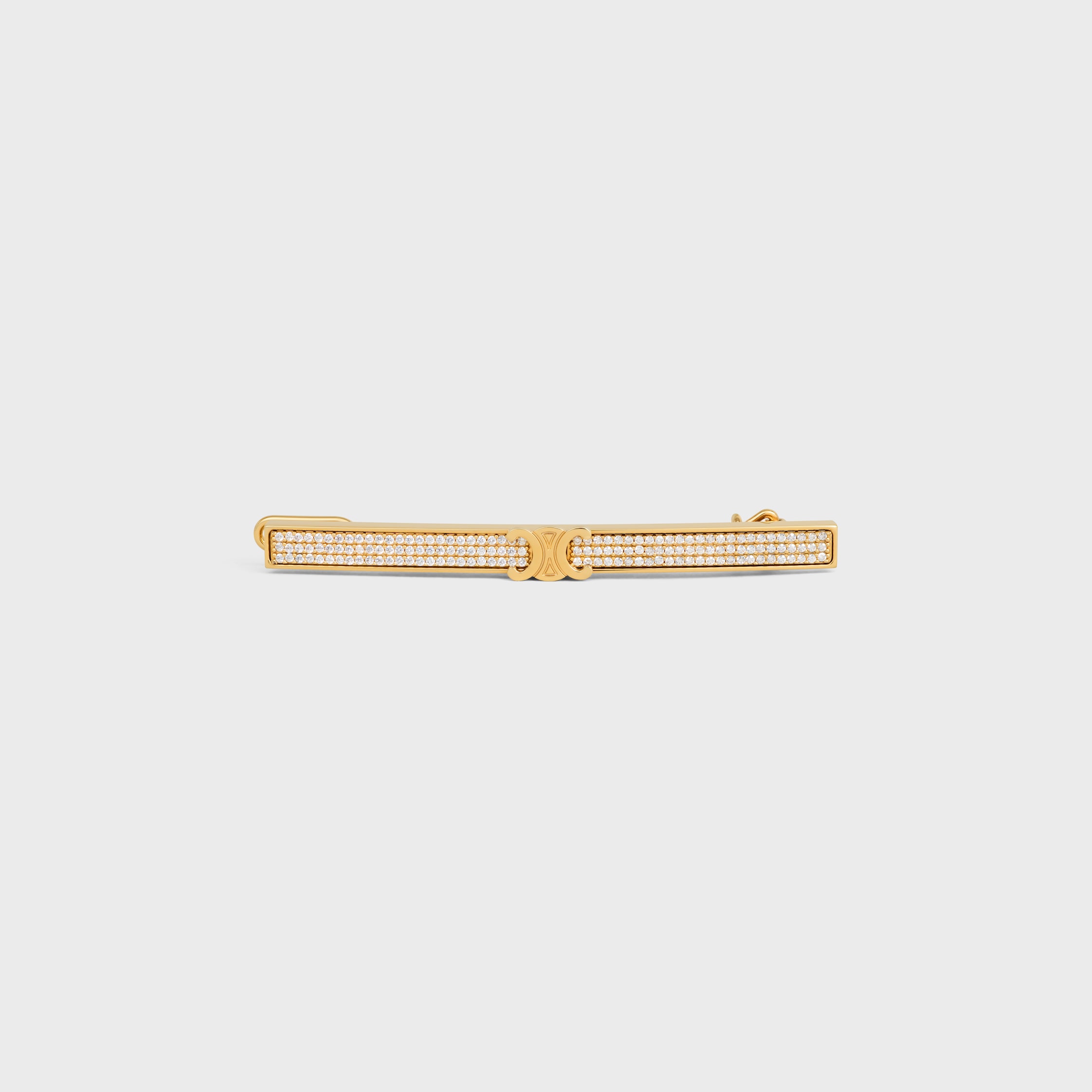 CELINE ゴールド ヘアクリップ 1つのみ 新品 CELINE セリーヌ トリオンフ ラージ スナップ ヘアクリップ