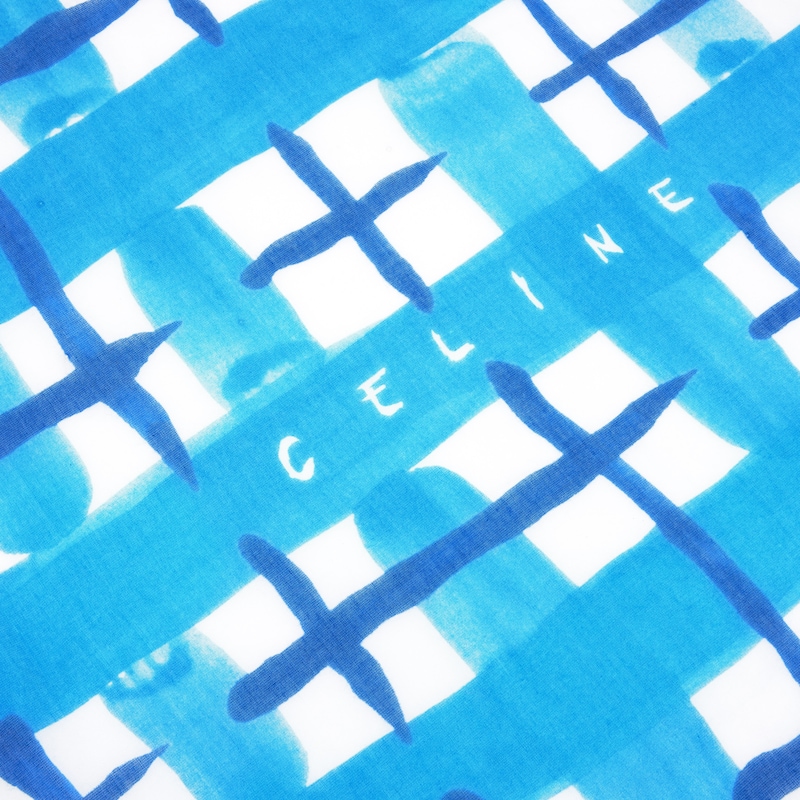 par&eacute;o coton tartan - BLUE/WHITE -  - 1 | CELINE