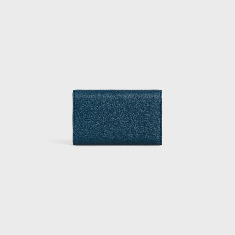 key case IN GRAINED CALFSKIN - TEAL BLUE - TECH ACCESSORIES - 1 | CELINE