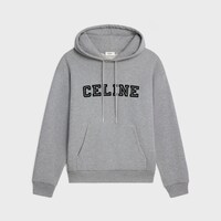 CELINE 루즈 후디 - 코튼 플리스 - 그레이 멜란지/블랙 -  - 1 | CELINE