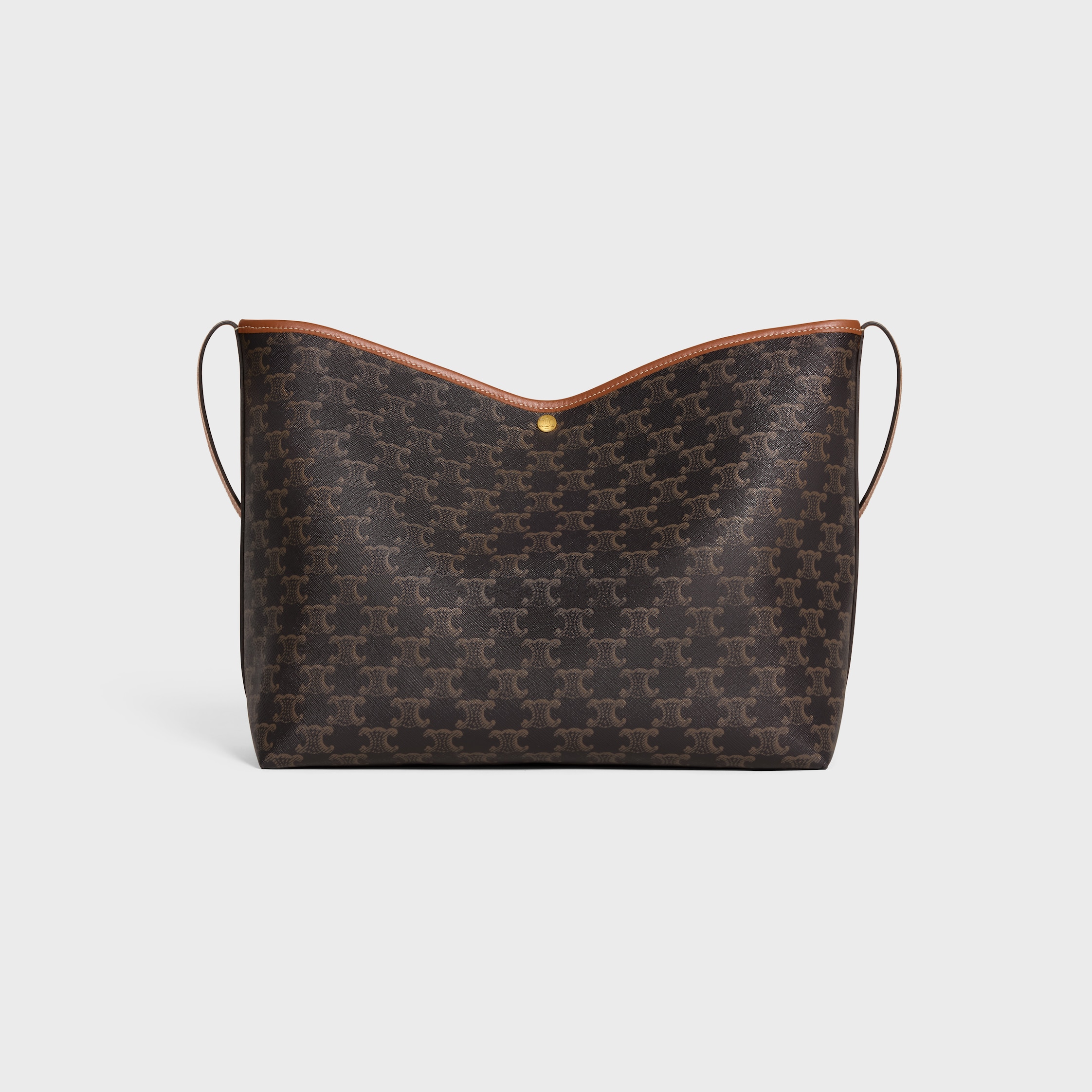 SOFT SHOPPER BAG IN Triomphe Canvas and Calfskin - TAN | CELINE