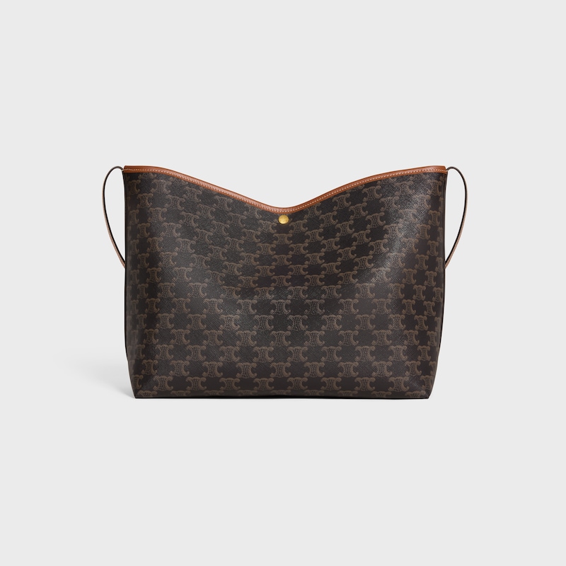 SOFT SHOPPER BAG IN Triomphe Canvas and Calfskin - TAN - NEW - 1 | CELINE