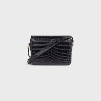 Teen Triomphe Bag in Crocodile - Black - TRIOMPHE - 2 | CELINE