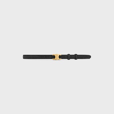스몰 18MM 트리옹프 벨트 - 스트라스 스웨이드 카프스킨 - 블랙 -  - tileIndex | CELINE