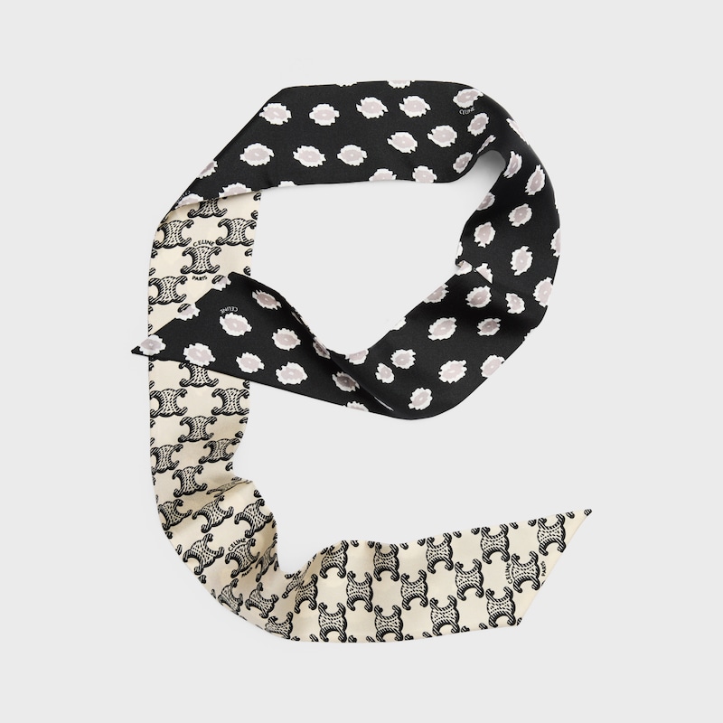 lavalliere IN silk twill - Black Vanilla -  - 1 | CELINE