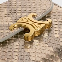 Small Flap Wallet TRIOMPHE IN PEARLY PYTHON - NATURAL - TRIOMPHE - 1 | CELINE