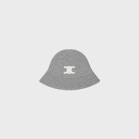 BONNET CLOCHE triomphe CACHEMIRE - MEDIUM GREY -  - 1 | CELINE