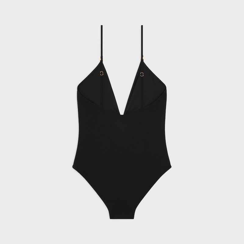 maillot de bain froncé jersey mat - Noir -  - 1 | CELINE