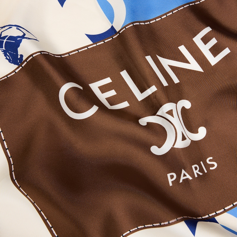 方巾 - 米白色/天空蓝 -  - 1 | CELINE