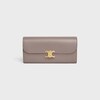 กระเป๋าสตางค์ TRIOMPHE ขนาดใหญ่ หนังลูกวัวสัมผัสเงา - สีเทาอ่อน - TRIOMPHE - 1 | CELINE