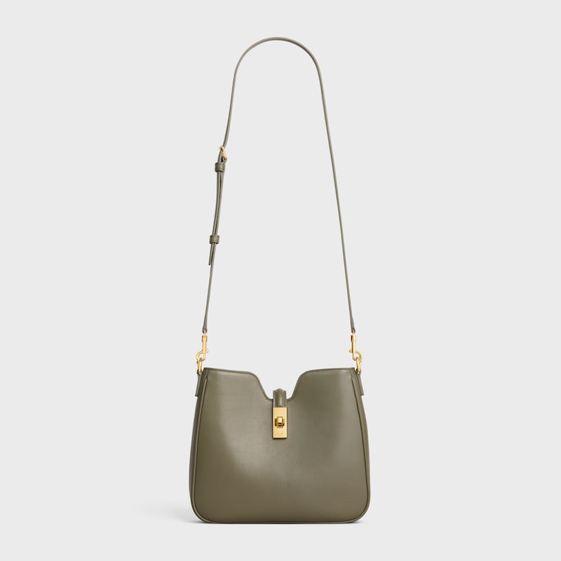 SMALL CAMILLE 16 SOFT BAG IN SMOOTH CALFSKIN - GOLDEN KHAKI - MORE LINES - 1 | CELINE