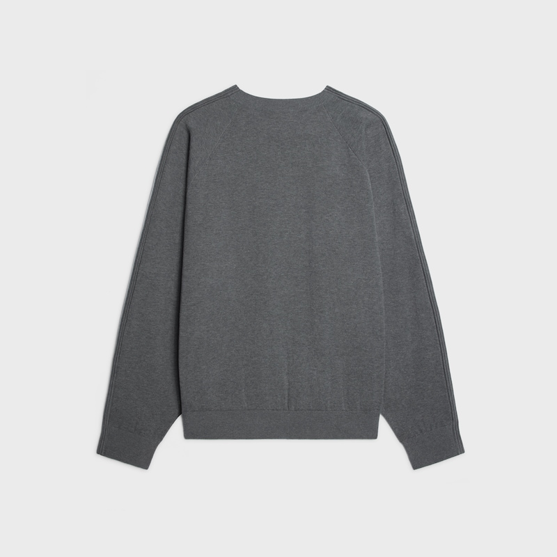 pull col rond coton - DARK GREY -  - 1 | CELINE