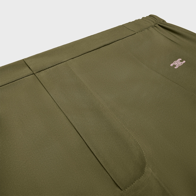 pyjama trousers IN silk satin - KAKI MILITAIRE -  - 1 | CELINE