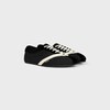 FLAT LOW SCHN&Uuml;R-SNEAKER AUS GROSGRAIN, SAMT, WILDLEDER UND LAMMLEDER - SCHWARZ / WEISS -  - 5 | CELINE