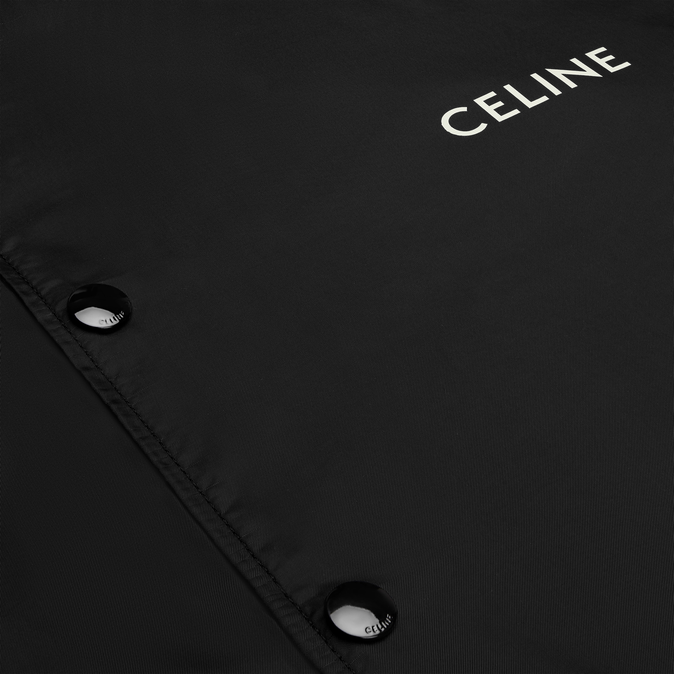 celine coach jacket in nylon - BLACK | CELINE