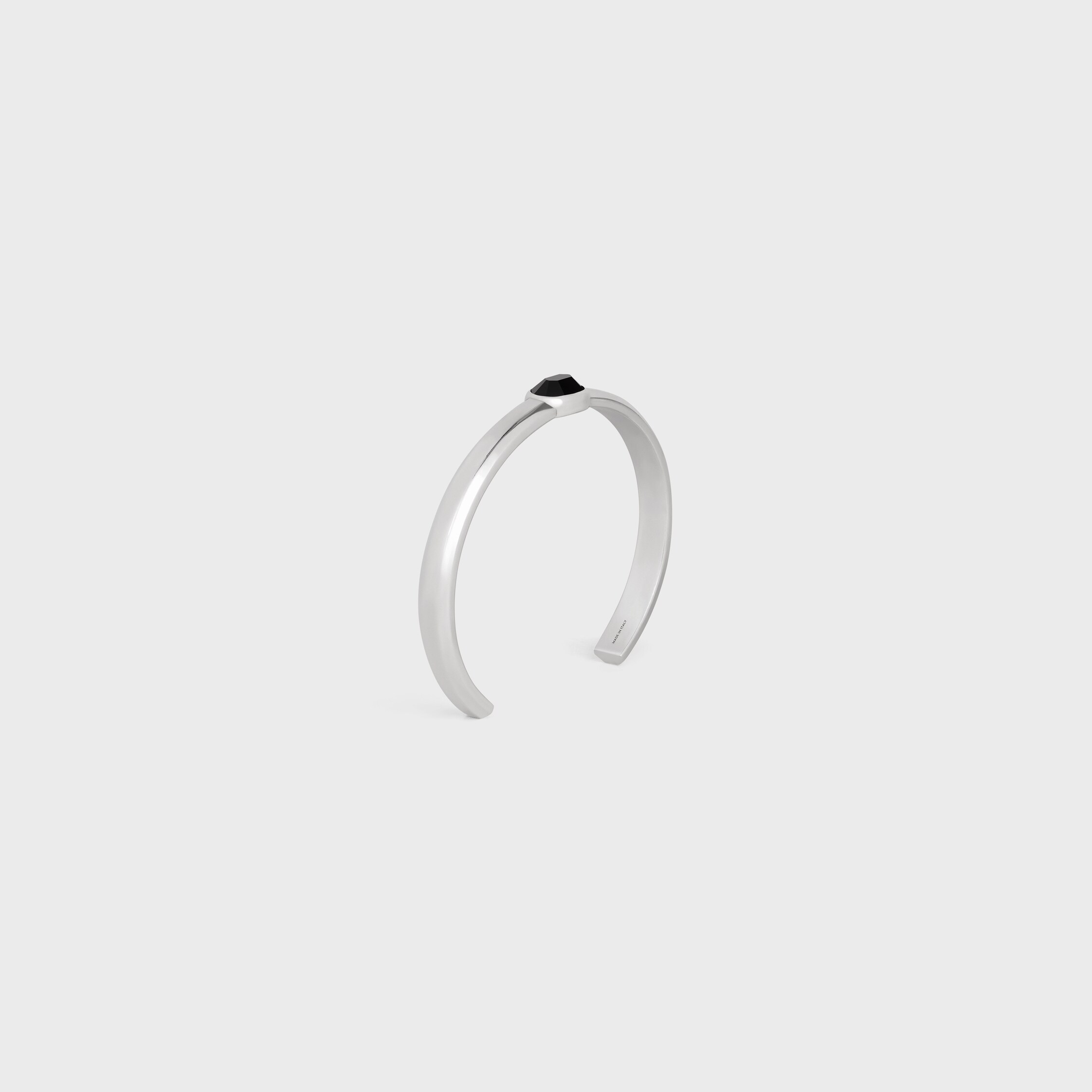 CELINE オニキス & シルバー べベルカット カフ ブレスレット CELINE べベルカット カフ / オニキス & ロジウムフィニッシュ