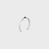 Celine Bevelled Cuff in Onyx and Sterling Silver with Rhodium finish - BLACK / SILVER -  - 2 | CELINE