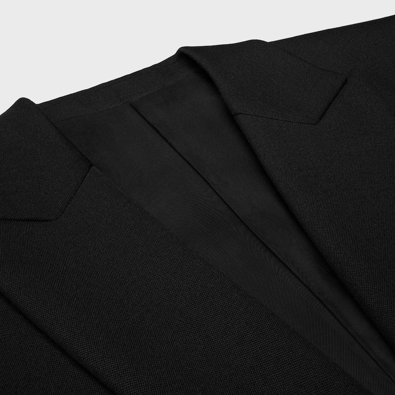 tailored coat IN WOOL FELT - BLACK -  - 1 | CELINE