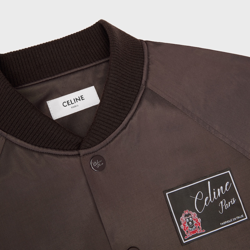 teddy jacket IN viscose satin - NOYER -  - 1 | CELINE
