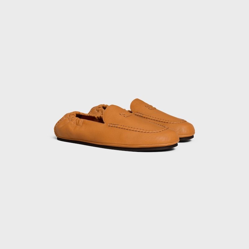 ADAM LOAFER WITH TRIOMPHE IN GOATSKIN - SAHARA -  - 1 | CELINE