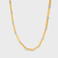 Celine Charms Long Necklace in Brass with Gold and Rhodium Finish - GOLD / SILVER - NECKLACES - 2 | CELINE