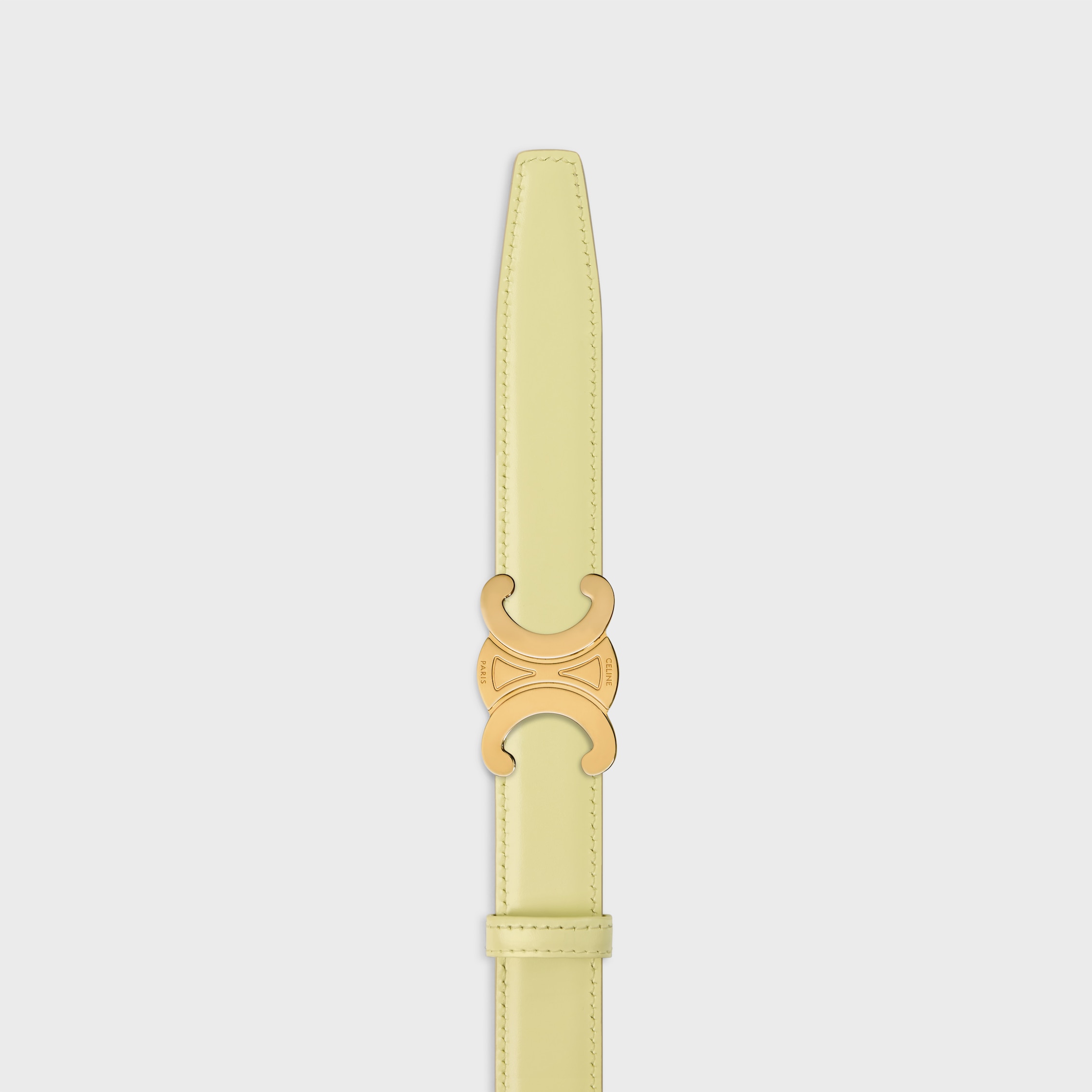 TRIOMPHE BUCKLE & REVERSIBLE STRAP 25MM - SAFARI / CITRUS | CELINE