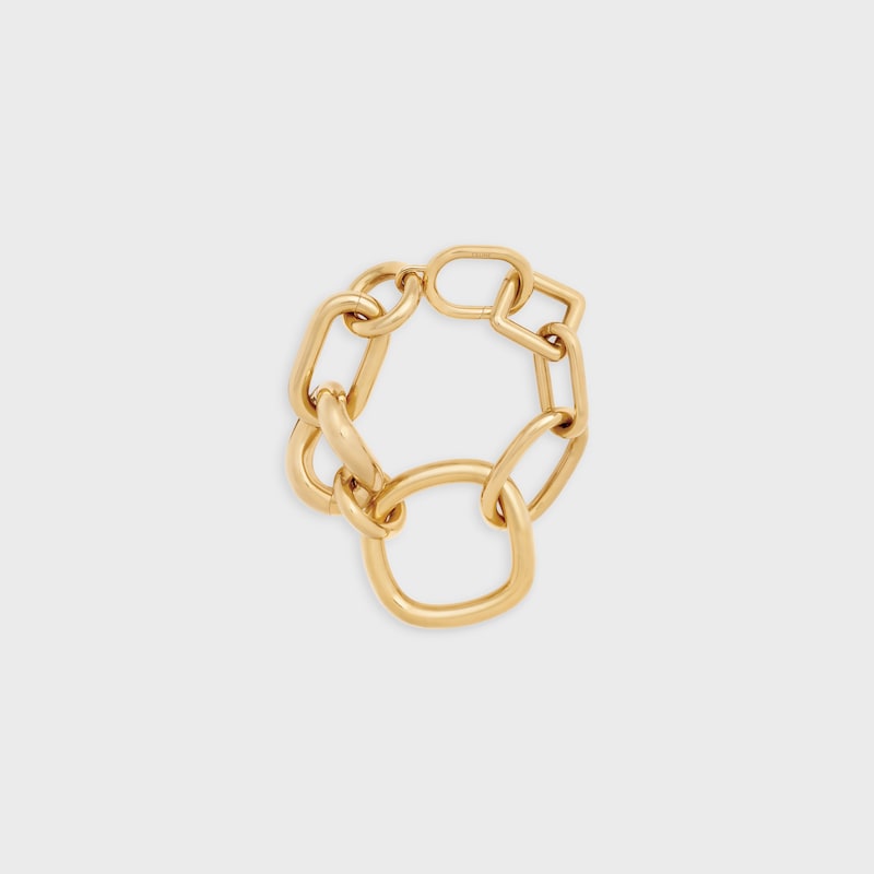 Celine Charms Modern Chunky Gourmette in Brass with Gold Finish - GOLD -  - 1 | CELINE