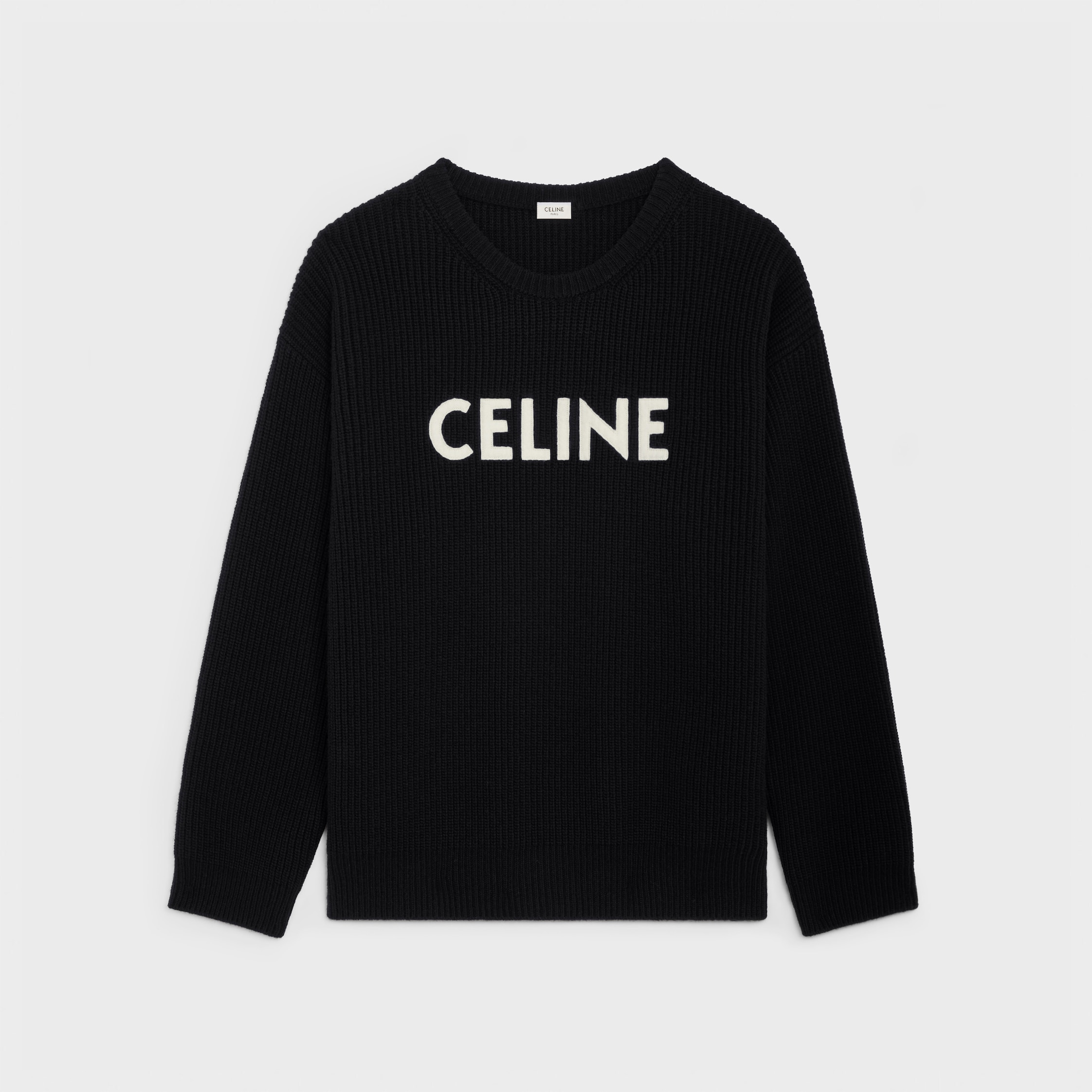 CELINE HOMME Logo-Embroidered Wool and Cashmere-Blend Hoodie