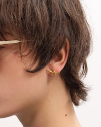 KNOT STUDS IN BRASS WITH GOLD FINISH - GOLD - EARRINGS - 2 | CELINE