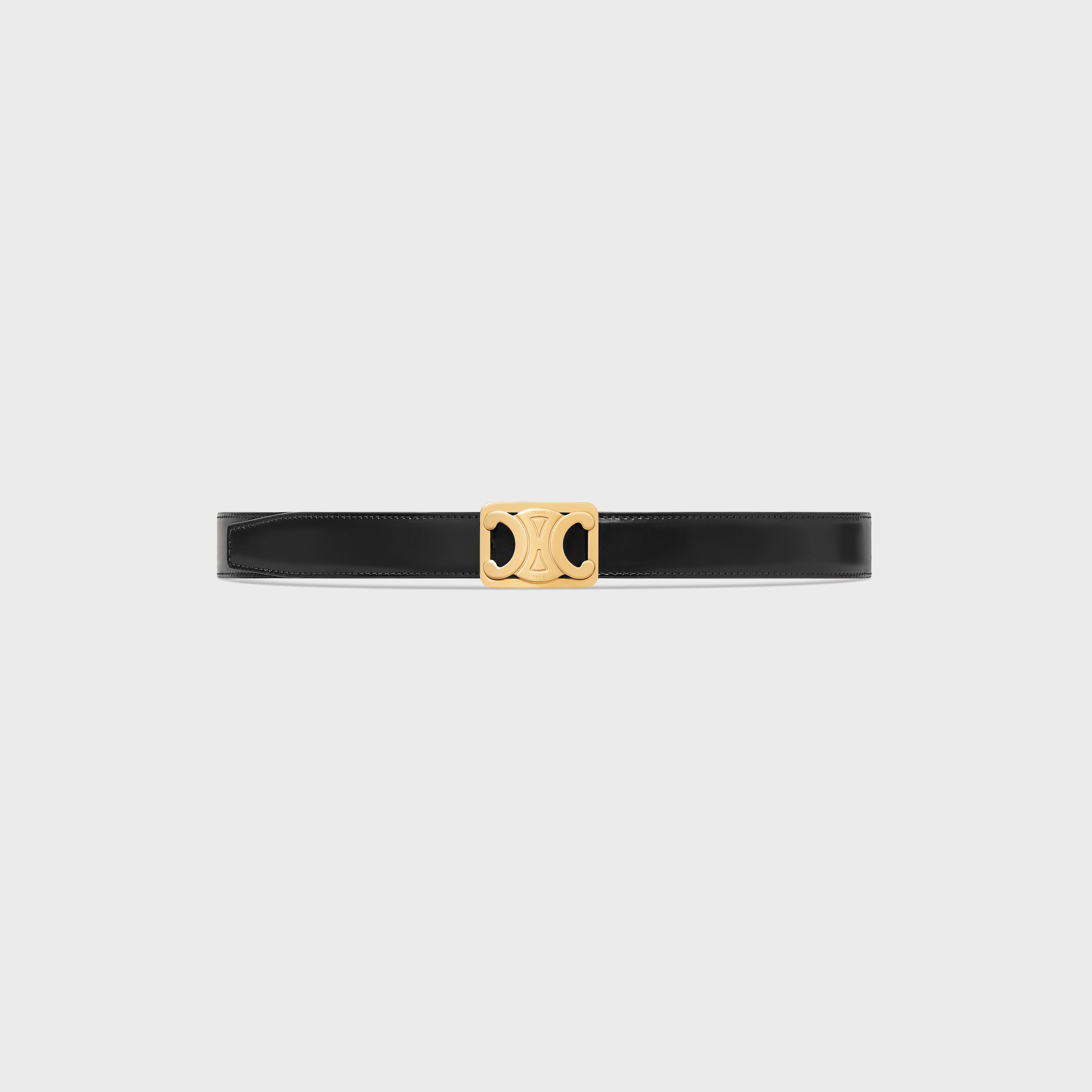 ベルト CELINE Cintura Triomphe In Pelle Medium 25MM Triomphe Belt in Taurillon Leather - BLACK | CELINE