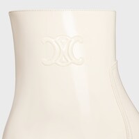 LES BOTTES CELINE TRIOMPHE ZIPPED BOOT in PATENT CALFSKIN - WHITE COTTON -  - 1 | CELINE