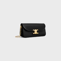 small chain triomphe IN SHINY CALFSKIN - BLACK - TRIOMPHE - 2 | CELINE