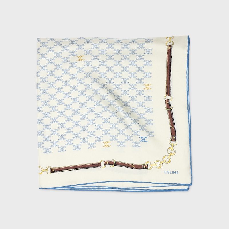 bandana IN heritage silk twill - DENIM -  - 1 | CELINE