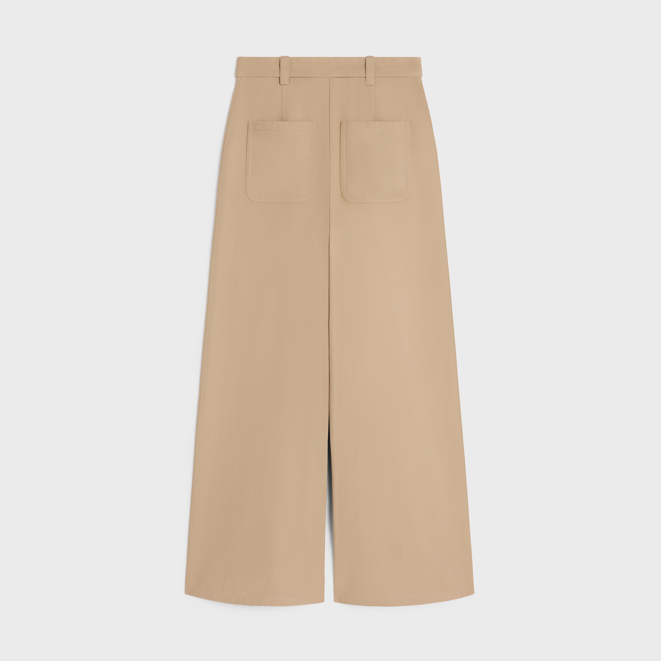 taillat pants in cotton twill - BRITISH BEIGE | CELINE
