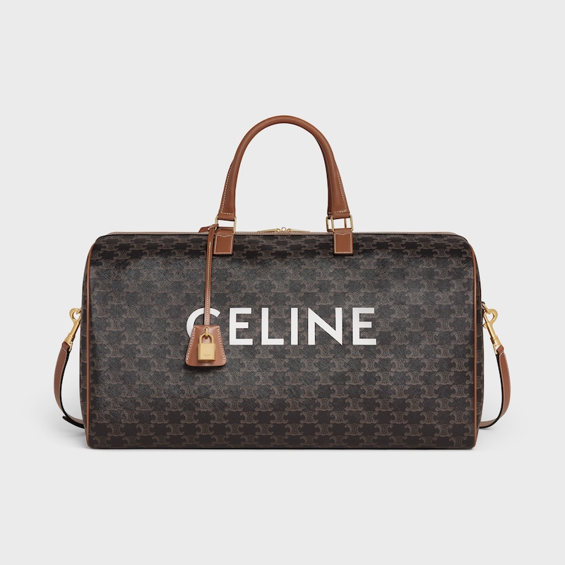 Large Travel Bag IN Triomphe Canvas with Celine Print - Tan - TRIOMPHE CANVAS - 1 | CELINE