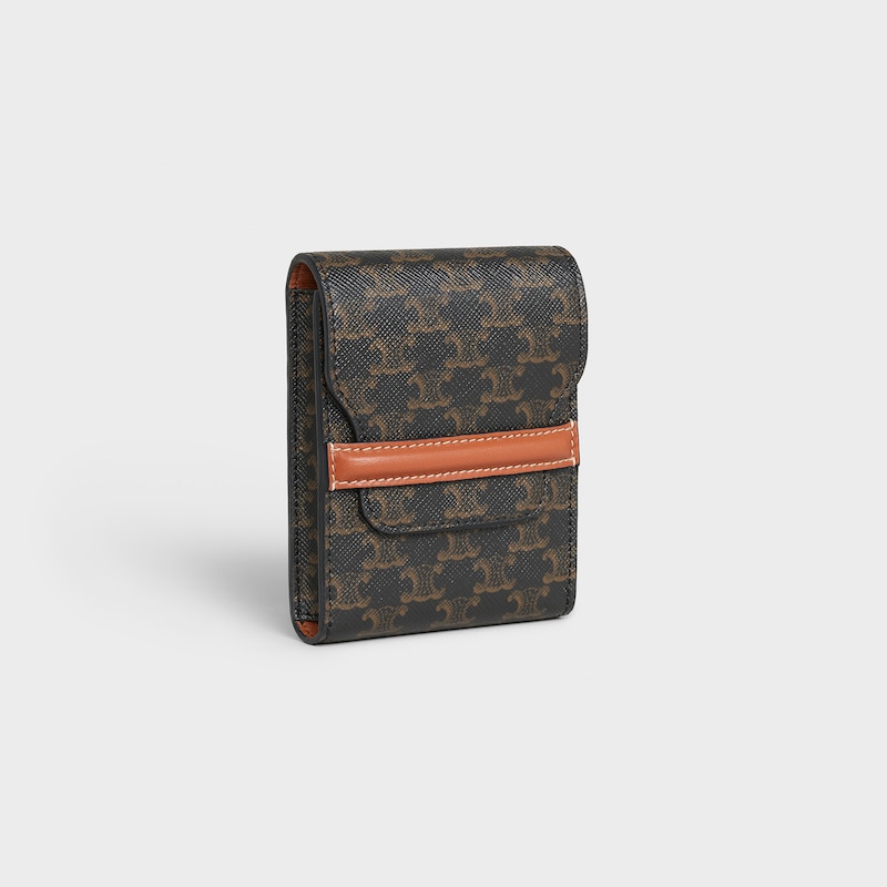 Triomphe帆布及羊皮撲克牌盒  - 黝黑色 / 黝黑色 - GIFT FINDER - 1 | CELINE