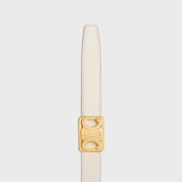 MEDIUM 25MM REVERSIBLE FRAMED TRIOMPHE BELT in TAURILLON - LIGHT BURGUNDY / WHITE COTTON -  - 1 | CELINE