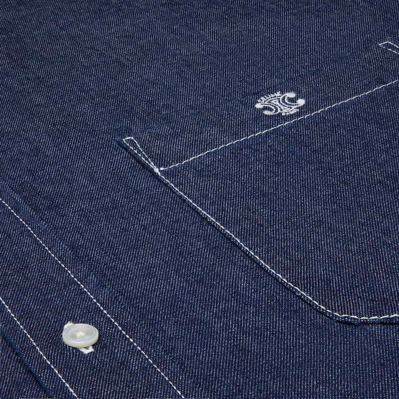 宽大型衬衫 - DARK水洗色 -  - 1 | CELINE