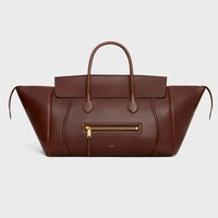 NEW LUGGAGE柔軟亮澤羊皮革大號手袋 - 深棕色 - 新品 - 1 | CELINE