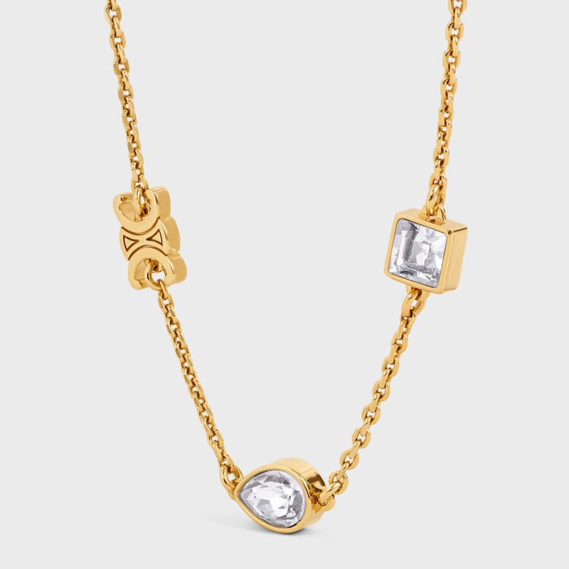 Triomphe Twinkle Bracelet in Strass and Brass with Gold Finish - GOLD - BRACELETS - 1 | CELINE