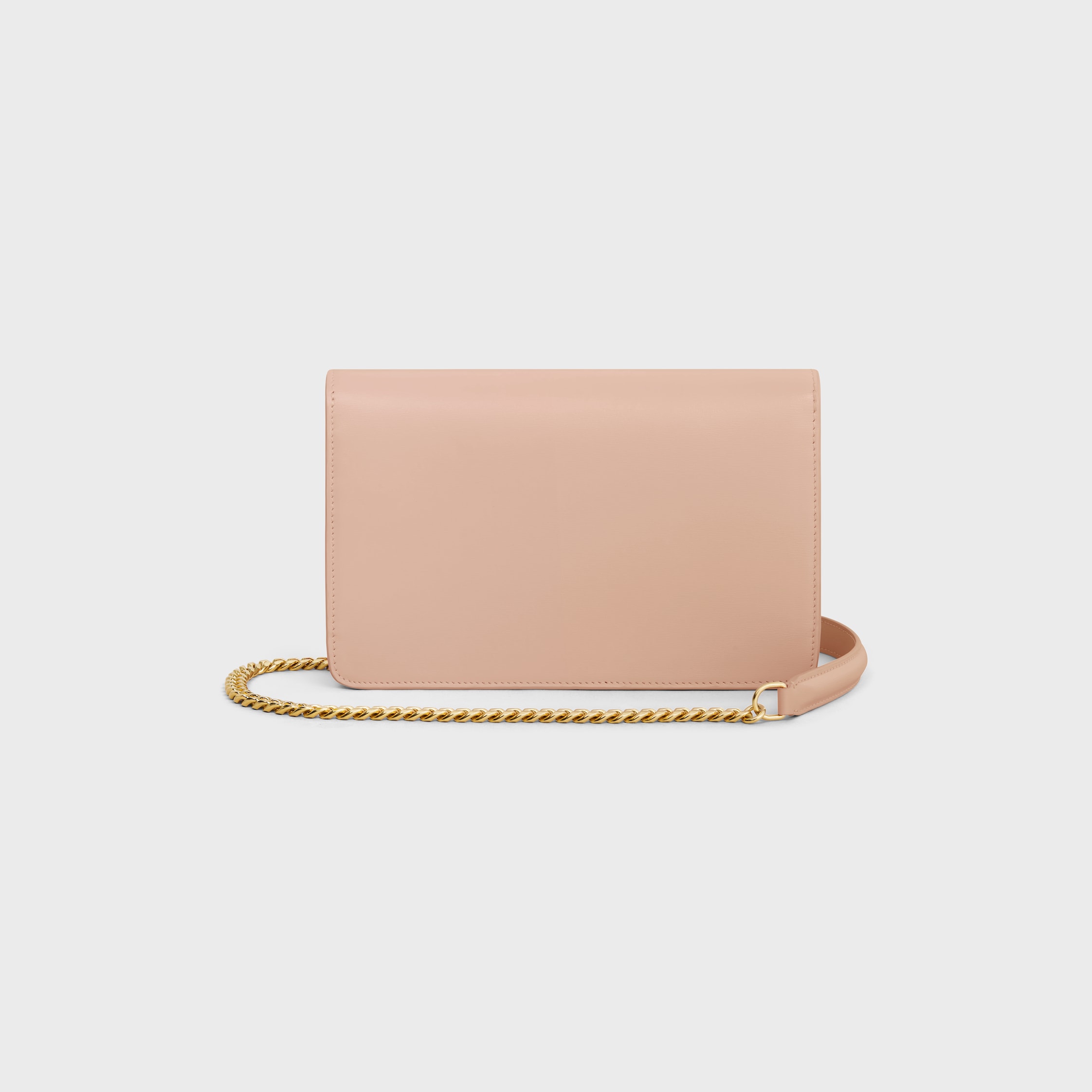 WALLET ON CHAIN MARGO IN Shiny calfskin - Soft Peach | CELINE