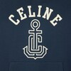 Celine船錨棉質抓絨70年代風格連帽衫 - 海軍藍 / 奶白色 -  - 4 | CELINE