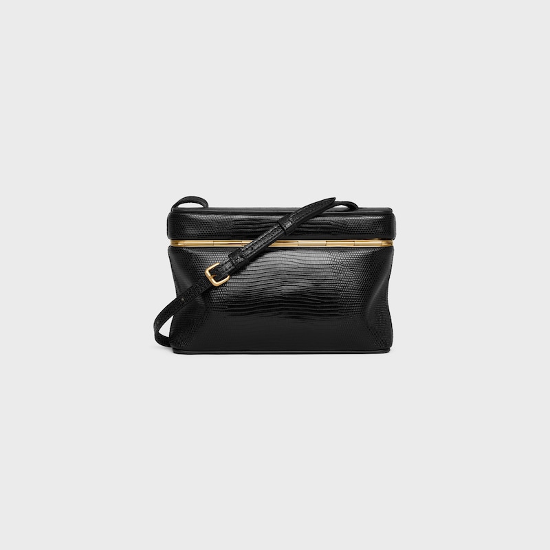 TRIOMPHE FRAME MINI mod&egrave;le l&eacute;zard - Noir - SACS &Agrave; L'&Eacute;PAULE - 1 | CELINE
